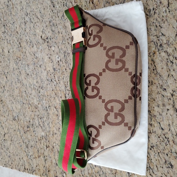 New Gucci Monogram Jumbo GG Bum Bag or Belt Bag w/ Dustbag and Box - Picture 5 of 15